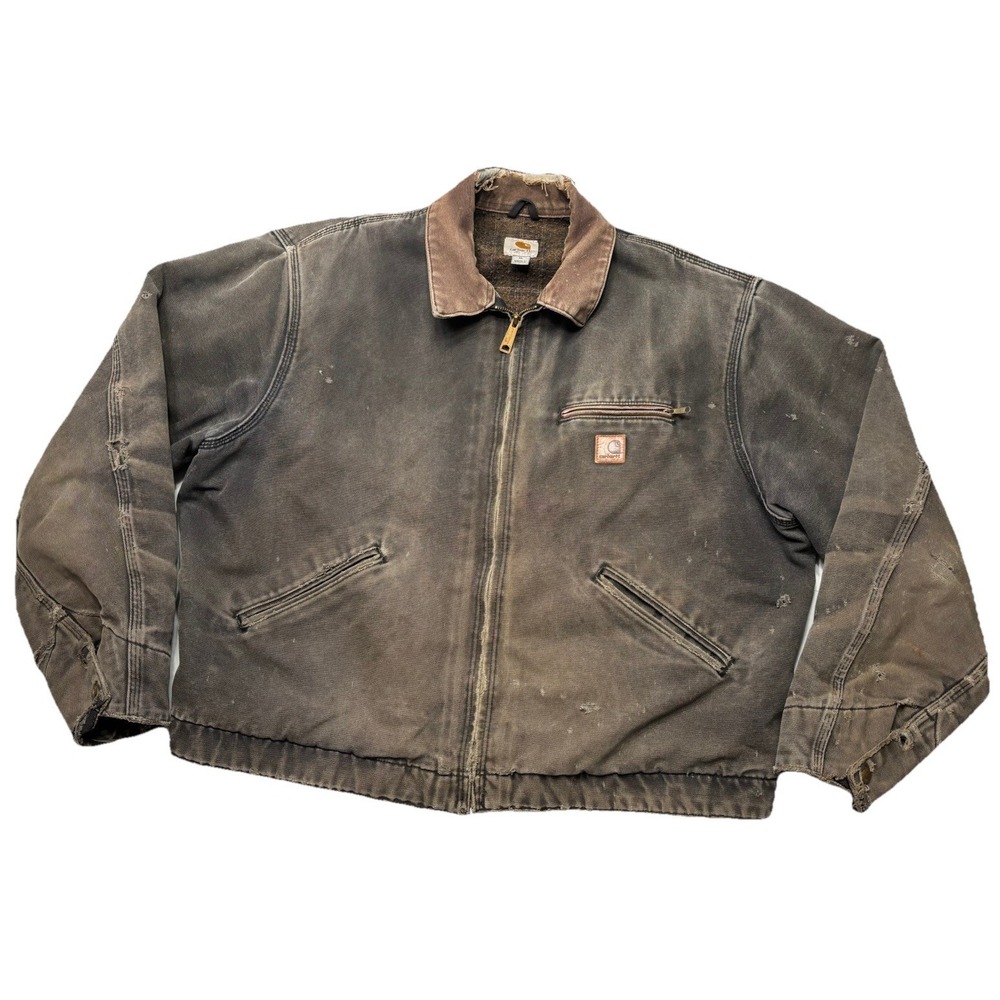 Vintage Carhartt J97 BLK Detroit Jacket XL Faded Blanket Distressed Thrashed